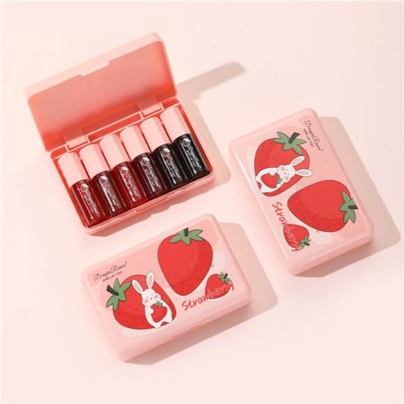 6 Colors Lip Tint Stain Mini Liquid Lipstick, Korean Lip Gloss Moisturizing - Picture 2 of 7